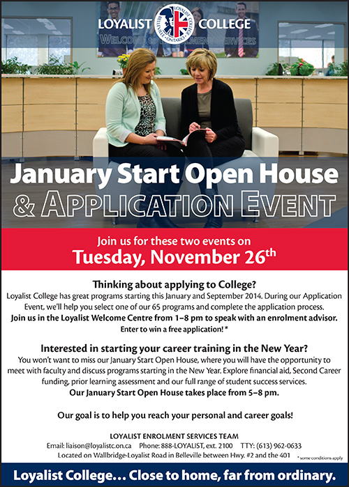 January Starts Open House and Application Event