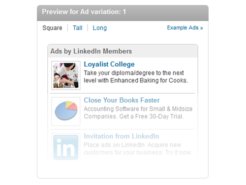 LinkedIn: Post-Grad Campaign, December 20, 2013 – January 31, 2014 (EBFC)