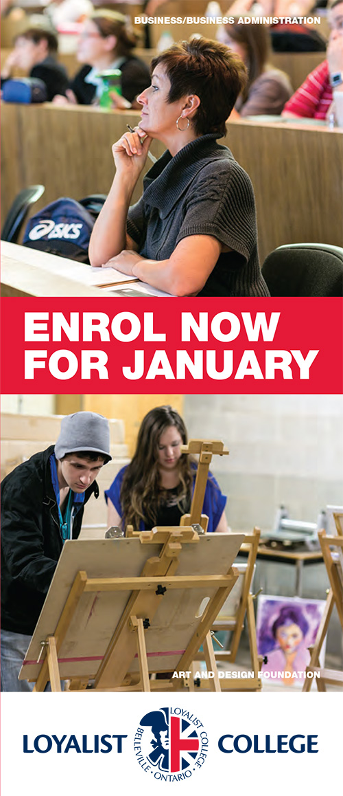 Enrol Now for January brochure, 2014