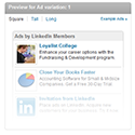 LinkedIn: Post-Grad Campaign, December 20, 2013 – January 31, 2014 (FDPG)
