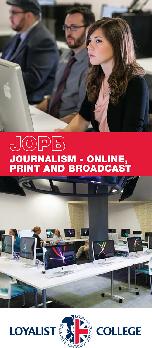 Journalism – Online, Print and Broadcast brochure, 2014