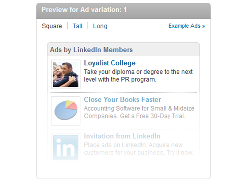 LinkedIn: Post-Grad Campaign, December 20, 2013 – January 31, 2014 (PURE)