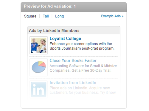 LinkedIn: Post-Grad Campaign, December 20, 2013 – January 31, 2014 (SPJN)