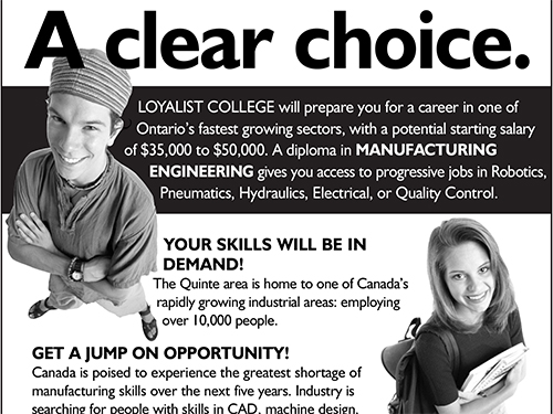 A CLEAR CHOICE – Manufacturing Engineering, Napanee/Picton March 2003