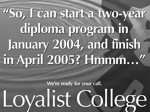 January Start 2005 Ad 1 – Picton & Napanee – November 2004