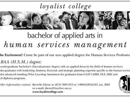 Bachelor of Applied Arts in Human Services Management AECEO 2003