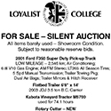 Wine Equipment / Auction Napanee and Picton Ad April 2003