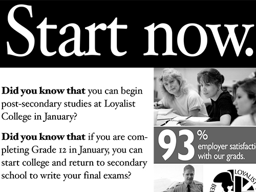 January Start Brighton Ad December 2003