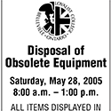 Obsolete Equipment Disposal – Picton & Napanee – May 2005