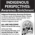 Indigenous Perspectives Awareness Course – Picton & Napanee – October 2004