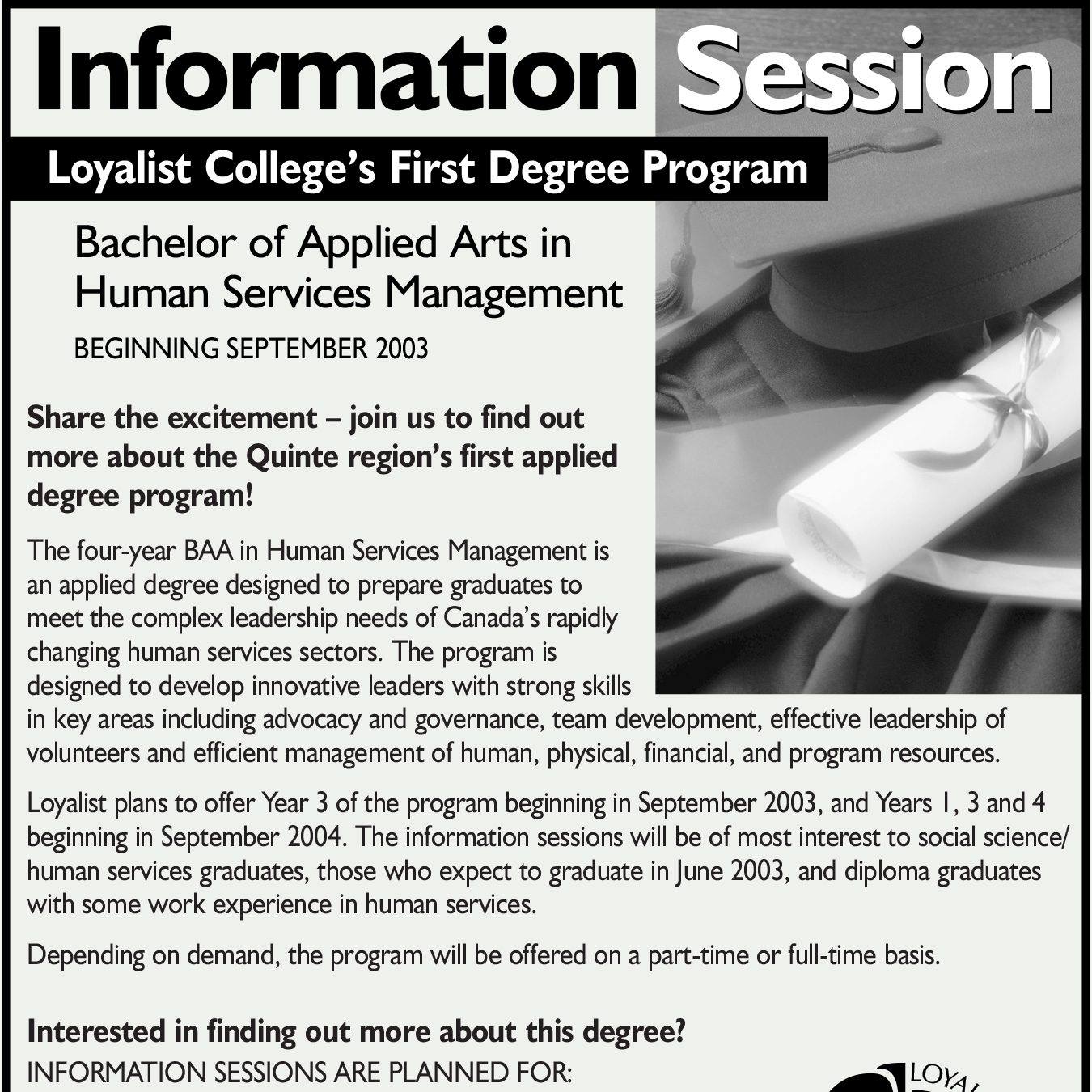 Applied Degree Info Session January 2013