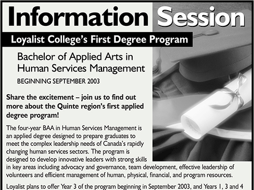 Applied Degree Info Session January 2013