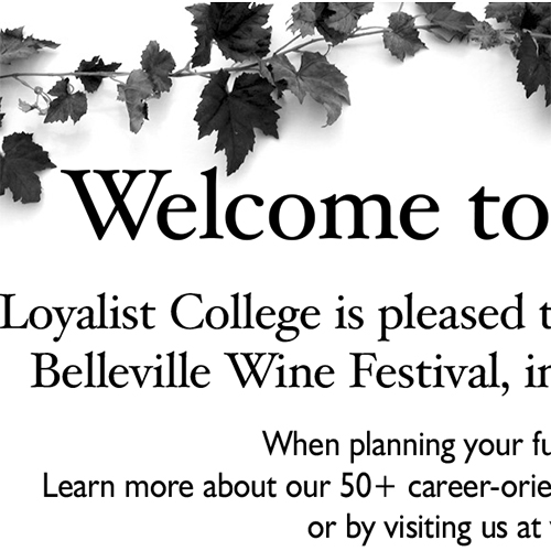 Bridging the Gap Wine Festival Welcome to Loyalist – Intelligencer – January 2004