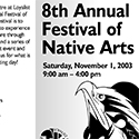 Native Arts Festival CP Ad October 2003