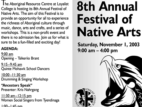 Native Arts Festival CP Ad October 2003