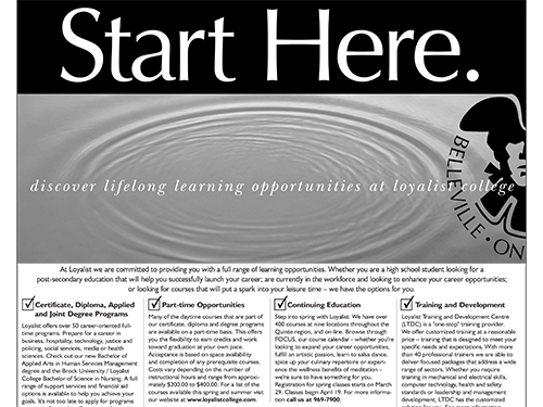 Spring Open House Ad – Progress – April 2004