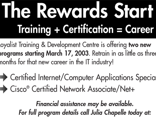 LTDC The Rewards Start Here – 2 new programs – January 2003