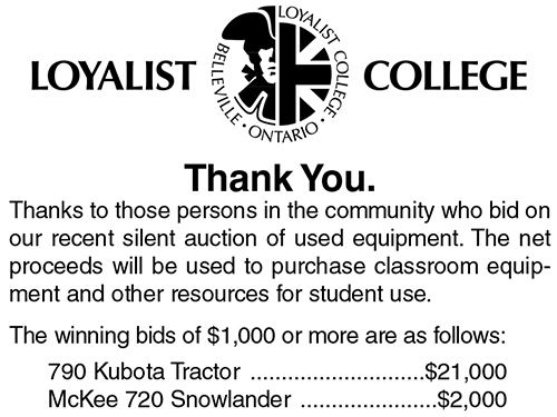 Wine Auction Thank You Trenton Ad April 2003