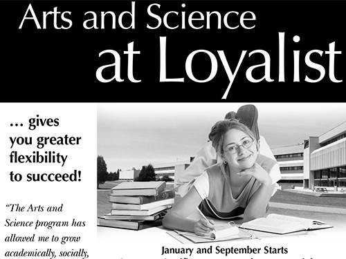 Arts and Science Napanee/Picton Ad April 2003