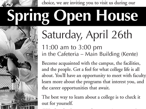 Spring Open House Trenton Ad April 2003