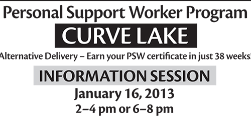 PSW Ad – Curve Lake – December 2012