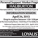 PSW Information Session Ad – Haliburton – April 2013