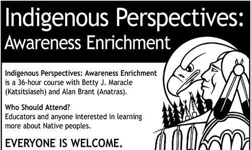 Indigenous Perspectives Awareness Enrichment – Picton & Napanee – February 2005