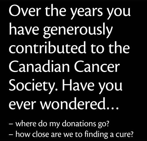 Canadian Cancer Society Symposium Ad – October 2006