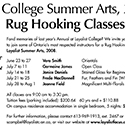 Summer Arts Rug Hooking – November 2007