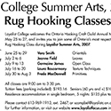 Summer Arts Rug Hooking – December 2006