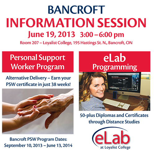 PSW and eLab Information Session – Bancroft – May 2013