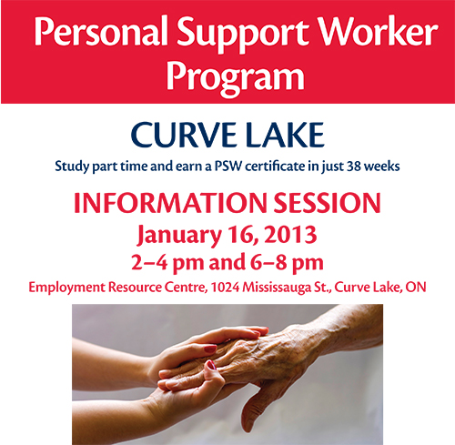PSW Information Session Ad – Curve Lake – December 2012