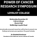 Cancer Research Symposium Student Session – October 2006